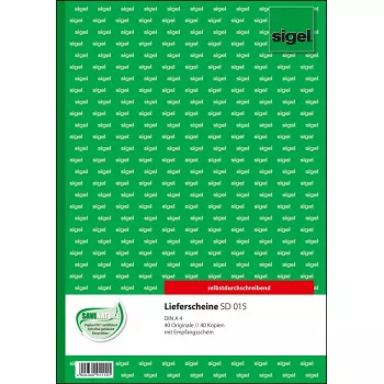 Formulario comercial Sigel SD015 A4 blanco amarillo 80 hojas