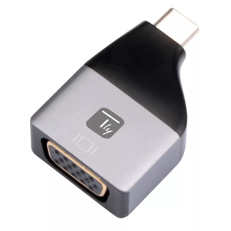 Adaptador gráfico USB Techly IADAP USBC-VGAC 1920 x 1200 píxeles negro, plateado