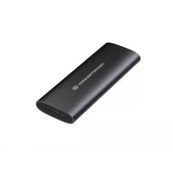 Conceptronic DANTE04B - carcasa de almacenamiento - doble protocolo - tarjeta M.2 (PCIe NVMe y SATA) / SSD SATA - USB-C 3,2 (Gen 2) - negro (DANTE04B)