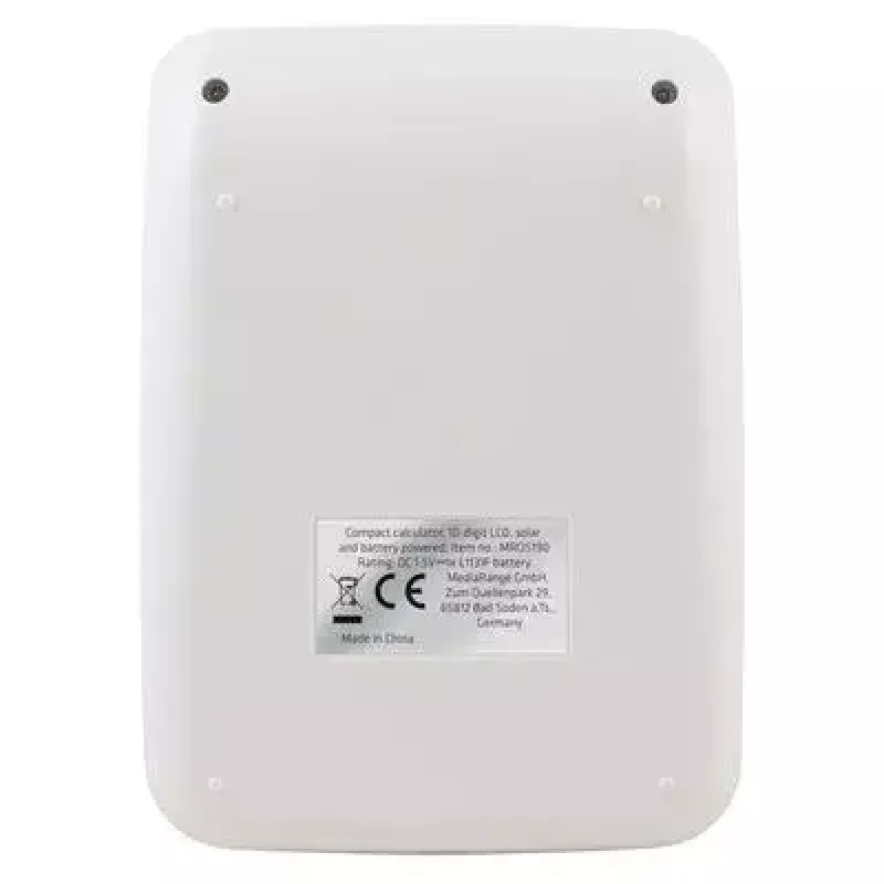 MediaRange MROS190 calculadora de sobremesa Basic 10 dígitos batería solar negro blanco
