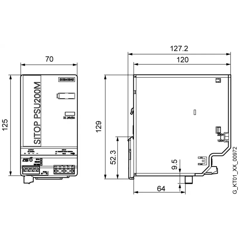 Siemens 6EP1333-3BA10 fuente de alimentación interior multicolor