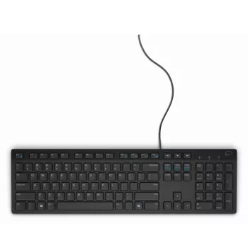DELL teclado con cable – KB216 – Español (QWERTY) – Negro, tamaño completo (100 %), con cable, USB, QWERTY, negro