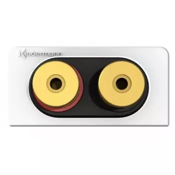 Toma de corriente Kindermann 7456000414 2 x RCA negro oro blanco