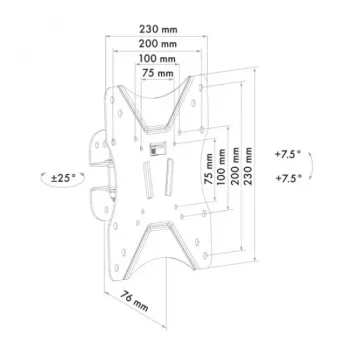 Soporte de pared para TV Schwaiger LWH14225 513 negro