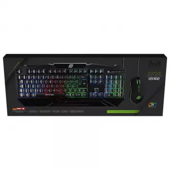 MediaRange MRGS102 Teclado y ratón gaming USB QWERTZ Negro RGB