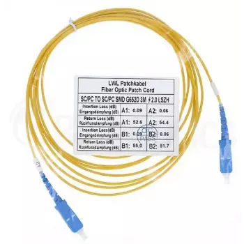 Cable de fibra óptica BlueOptics SFP2222BU5MK SC G.657.A1 5 m Amarillo