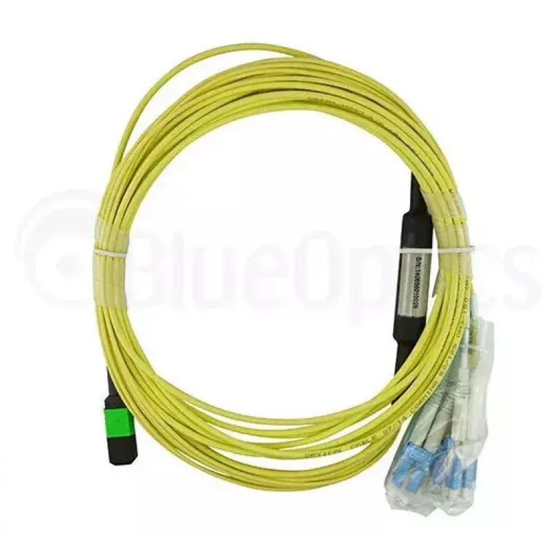 BlueOptics CBL-MPO12-4LC-SMF-5M-BO cable de fibra óptica InfiniBand MPO 4x LC 5 m
