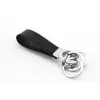 Llavero TROIKA KR8-02/LE negro plata cuero 31mm