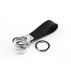 Llavero TROIKA KR8-02/LE negro plata cuero 31mm