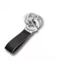 Llavero TROIKA KR8-02/LE negro plata cuero 31mm