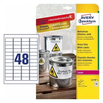 Etiqueta de impresora autoadhesiva AVERY L4778-8