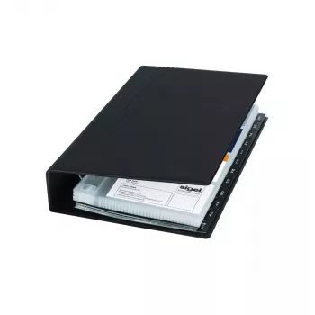 Portatarjetas de visita Sigel VZ300 plástico negro