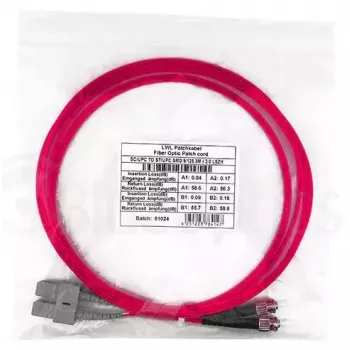 Cable de fibra óptica BlueOptics SFP3233FU0.5MK SC ST OM4 0,5 m magenta