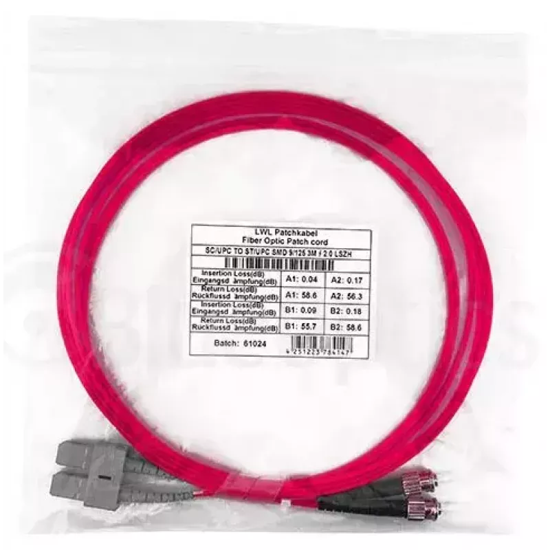 Cable de fibra óptica BlueOptics SFP3233FU0.5MK SC ST OM4 0,5 m magenta