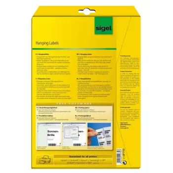 Etiquetas de impresora no adhesivas Sigel LP715
