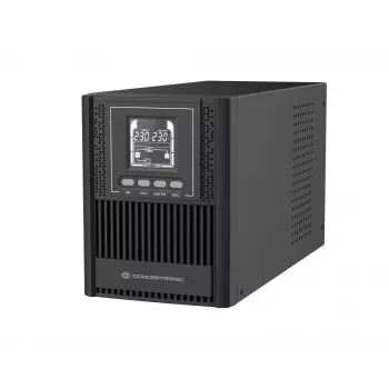 Conceptronic ZEUS52E1K 1000VA 900W SAI torre online, IEC, doble conversión (online), 1 kVA, 900 W, senoidal, 220 V, 240 V