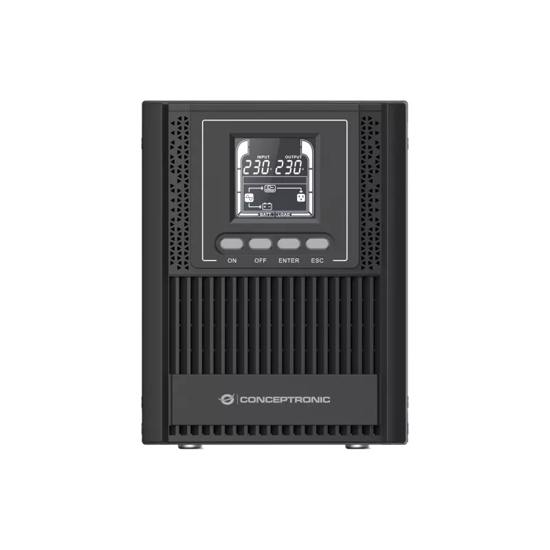 Conceptronic ZEUS52E1K 1000VA 900W SAI torre online, IEC, doble conversión (online), 1 kVA, 900 W, senoidal, 220 V, 240 V