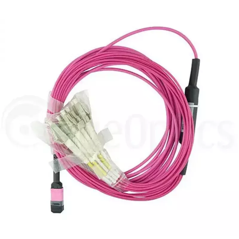 BlueOptics CBL-MPO12-4LC-OM4-15M-BO Cable de fibra óptica InfiniBand MPO 4x LC 15 m