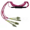 BlueOptics CBL-MPO12-4LC-OM4-15M-BO Cable de fibra óptica InfiniBand MPO 4x LC 15 m