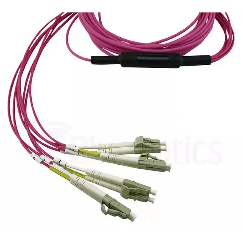 BlueOptics CBL-MPO12-4LC-OM4-15M-BO Cable de fibra óptica InfiniBand MPO 4x LC 15 m