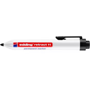 Rotulador permanente Edding Retract 11 punta redonda negro