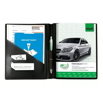 Organizador personal Sigel EF510 imitación piel plástico negro
