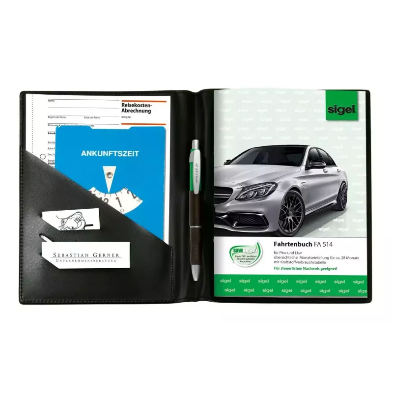 Organizador personal Sigel EF510 piel sintética plástico negro