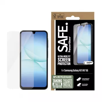 PanzerGlass SAFE. by ® protector de pantalla Samsung Galaxy A17 | A17 5G | Ultra-Wide Fit con EasyAligner