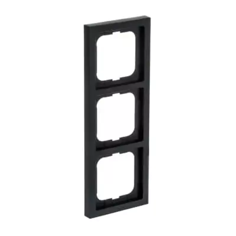 Busch-Jaeger tapa 1723-885K negro, termoplástico, sin tornillos, 80×222×11 mm