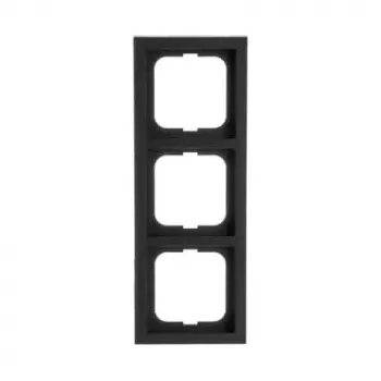Busch-Jaeger tapa 1723-885K negro, termoplástico, sin tornillos, 80×222×11 mm