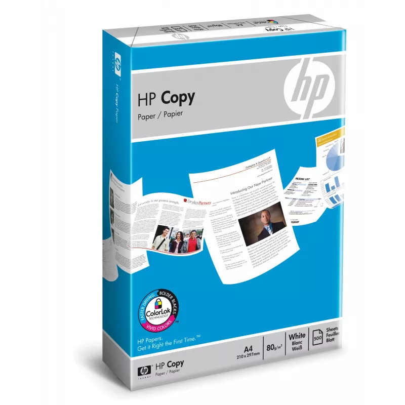 Papel de copia HP 80 g/m² - 500 hojas/A4/210 x 297 mm, 20 - 80 %, 15 - 35 °C, 0 - 40 °C, 210 mm, 50 mm, 297 mm