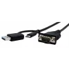 Cable serie EXSYS EX-23001 negro 0,5 m USB Type-A USB Type-C DB-9