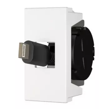 Toma de corriente USB C Kindermann 7464000620 Negro Blanco