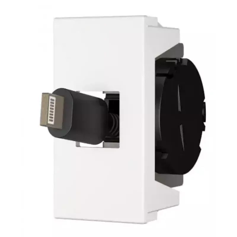 Toma de corriente USB C Kindermann 7464000620 Negro Blanco