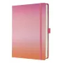 Cuaderno Sigel Jolie JB103 A5+ 100 hojas Naranja Rosa