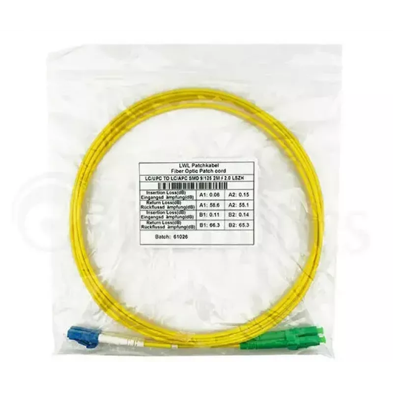 Cable de fibra óptica BlueOptics SFP3131BU0.5MS LC G.657.A1 0,5 m Amarillo