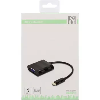 Adaptador de cable de vídeo Deltaco USBC-VGA