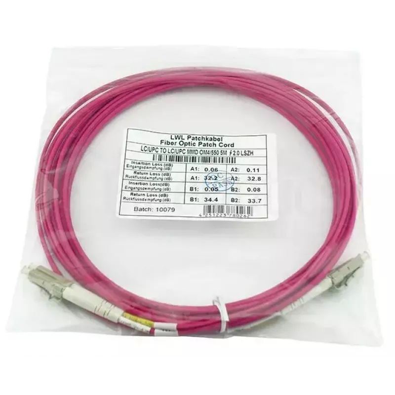 BlueOptics CBL-LC-OM4-2M-BO Cable de fibra óptica 2m conector LC