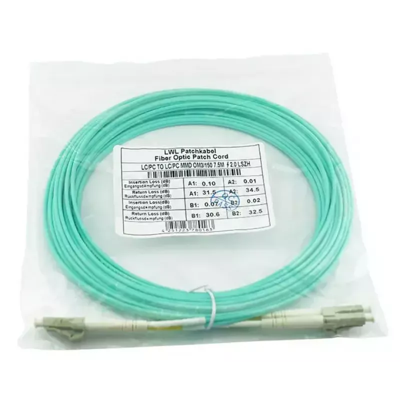 Cable de fibra óptica BlueOptics AJ834A-BO 1m 2x LC OM3 dúplex completo