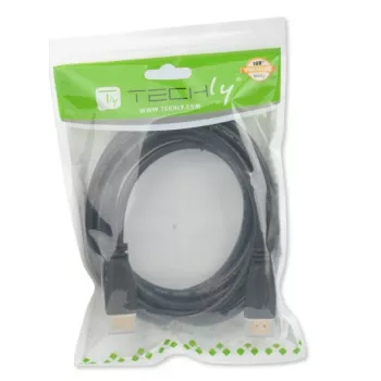 Techly Cable HDMI 2.0 A/A M/M 0,5m negro ICOC HDMI2-4-005, 0,5 m, HDMI Type-A (estándar), HDMI Type-A (estándar), 4096 x 2160 píxeles, 3D, negro