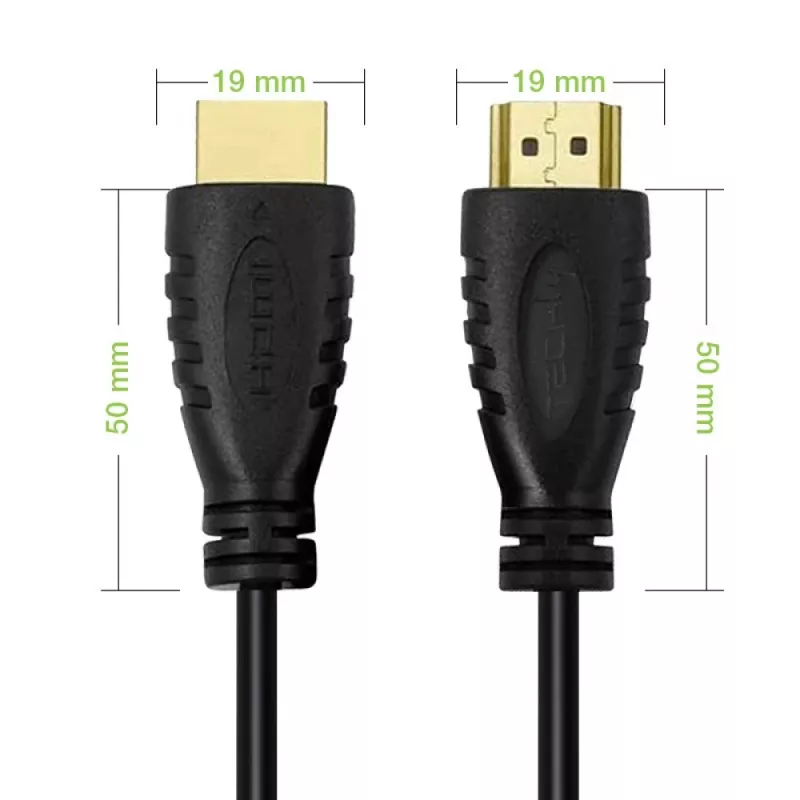 Techly Cable HDMI 2.0 A/A M/M 0,5m negro ICOC HDMI2-4-005, 0,5 m, HDMI Type-A (estándar), HDMI Type-A (estándar), 4096 x 2160 píxeles, 3D, negro