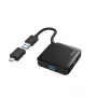 Hama Hub USB, 4 puertos, USB 3.2 Gen 1, 5 Gbit/s, incl. adaptador USB-C