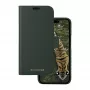 Funda tipo cartera dbramante1928 New York para iPhone 15 Pro, unicolor verde, 3 compartimentos para tarjetas