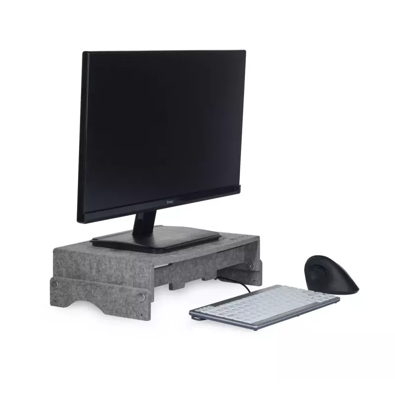 BakkerElkhuizen Q-riser 110 Circular 76,2 cm Soporte de escritorio gris