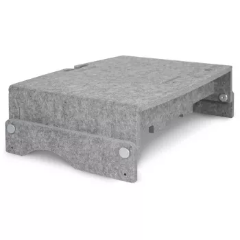 BakkerElkhuizen Q-riser 110 Circular 76,2 cm Soporte de escritorio gris