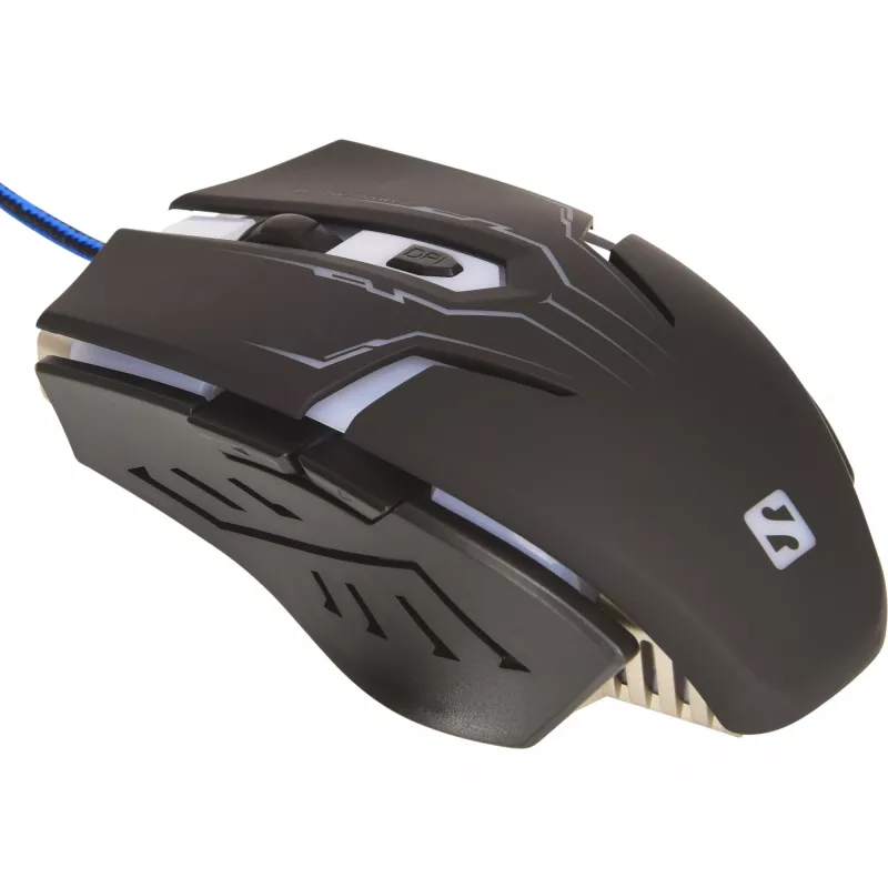 Ratón Sandberg Eliminator, diestro, USB Type-A, 2400 DPI, Negro