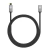 Techly cable USB 3.2 Gen 2 USB-C M/H 1 m negro, 1 m, USB C, USB C, USB 3.2 Gen 2 (3.1 Gen 2), 10 Gbit/s, negro, gris