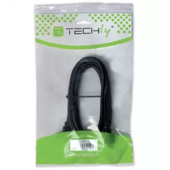 Techly cable USB 2.0 conector A macho / conector B macho en ángulo 1m ICOC U-AB-10-ANG