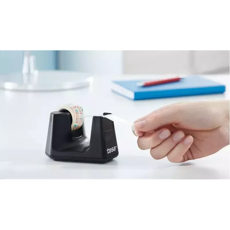 tesa Easy Cut Smart Dispensador de escritorio, negro, plástico