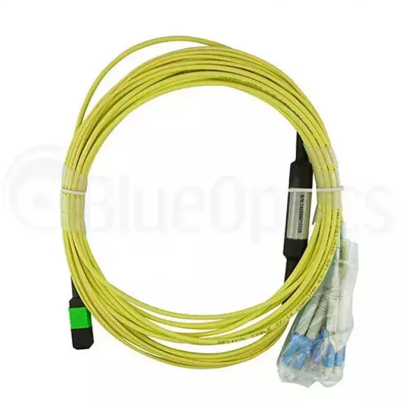BlueOptics CBL-MPO12-4LC-SMF-1M Cable de fibra óptica InfiniBand MPO 4x LC 1m